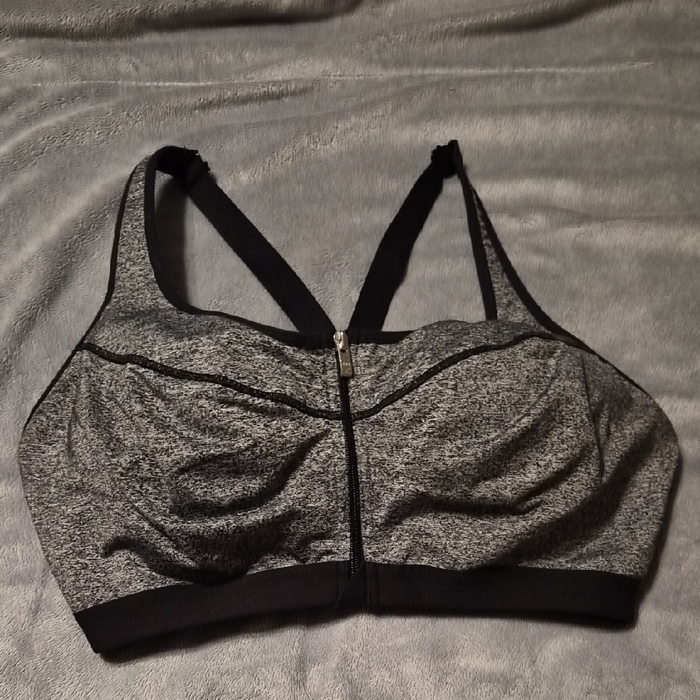 VSX Heathered Black Sports Bra